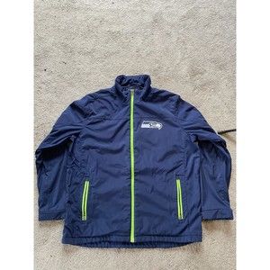 Vintage Seattle Seahawks NFL Windbreaker Fleece Jacket Men's XL